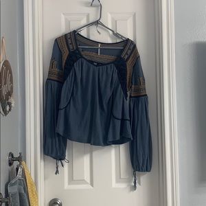 Free people blue top